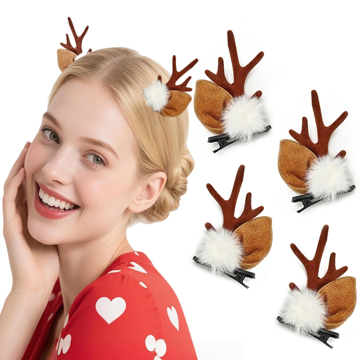 1/2 Pares de Tiaras de Chifres - Reindeer Antlers Headband avaliação e preço